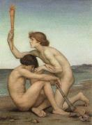 Evelyn De Morgan phosphorus and hesperus oil on canvas